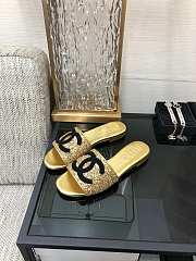 Chanel Glittered Mules in Beige - 1