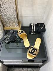 Chanel Glittered Mules in Beige - 2