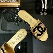 Chanel Glittered Mules in Beige - 5