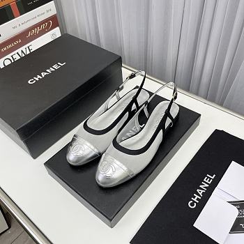 Chanel Slingback in Silver