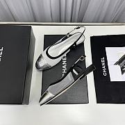 Chanel Slingback in Silver - 4