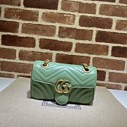 Gucci Marmont Shoulder Bag in Green 446744 22x13x6cm - 1