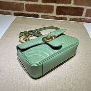 Gucci Marmont Shoulder Bag in Green 446744 22x13x6cm - 4