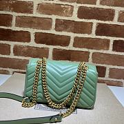 Gucci Marmont Shoulder Bag in Green 446744 22x13x6cm - 2