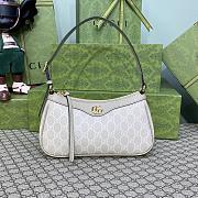 Gucci White Double G Ophidia Shoulder Bag 735145 25x15x6.5cm - 1