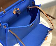 Hermes Herbag Zip Bag Blue Brown 31cm - 6
