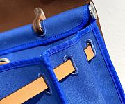 Hermes Herbag Zip Bag Blue Brown 31cm - 2