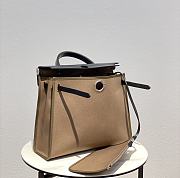 Hermes Herbag Zip Bag Brown Black 31cm - 4