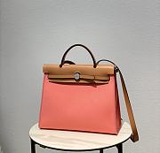 Hermes Herbag Zip Bag Pink Brown 31cm - 1