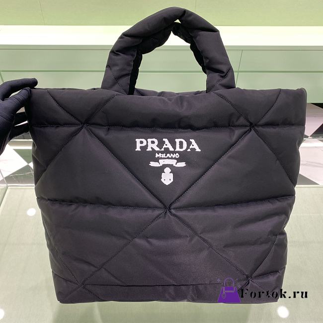 Prada Padded Re-nylon Tote Bag in Black 40x38x16cm - 1