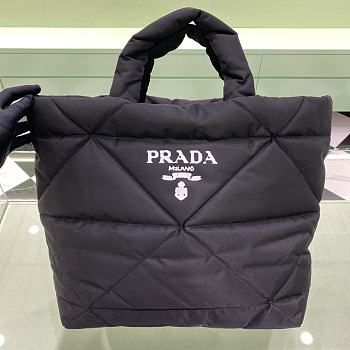 Prada Padded Re-nylon Tote Bag in Black 40x38x16cm