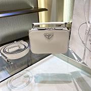 Prada Brique Saffiano Leather Bag in White 18x12x5.5cm - 1