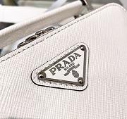 Prada Brique Saffiano Leather Bag in White 18x12x5.5cm - 2