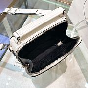 Prada Brique Saffiano Leather Bag in White 18x12x5.5cm - 3