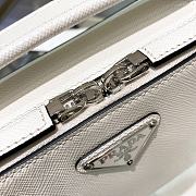 Prada Brique Saffiano Leather Bag in White 18x12x5.5cm - 6