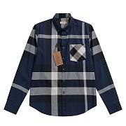 Burberry Blue Block Plaid Shirt - 1