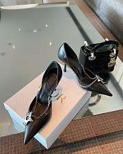 Dior Star Silver Chain High Heels in Black - 2