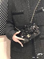 Chanel Black Sequins Bag 20cm - 2