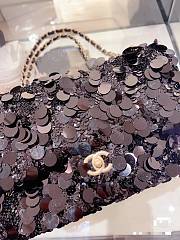 Chanel Black Sequins Bag 20cm - 3