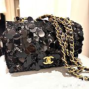Chanel Black Sequins Bag 20cm - 6