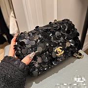 Chanel Black Sequins Bag 20cm - 5