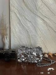 Chanel Silver Sequins Bag 20cm - 2