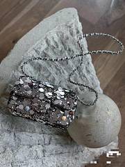 Chanel Silver Sequins Bag 20cm - 3