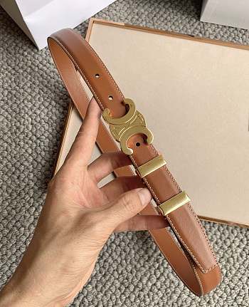 Celine Belt In Smooth Calfskin Brown