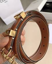 Celine Belt In Smooth Calfskin Brown - 5
