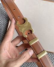 Celine Belt In Smooth Calfskin Brown - 4