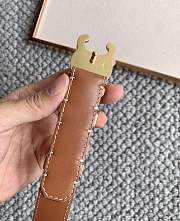Celine Belt In Smooth Calfskin Brown - 3