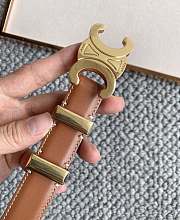 Celine Belt In Smooth Calfskin Brown - 2