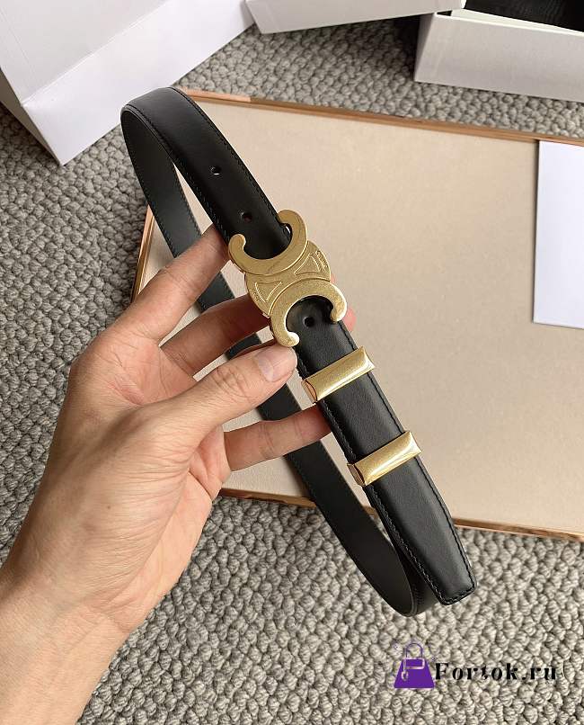 Celine Belt In Smooth Calfskin Black - 1