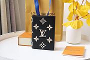 Louis Vuitton Bicolor Monogram Black Beige Passport Holder M62089 10x14x2.5cm - 1