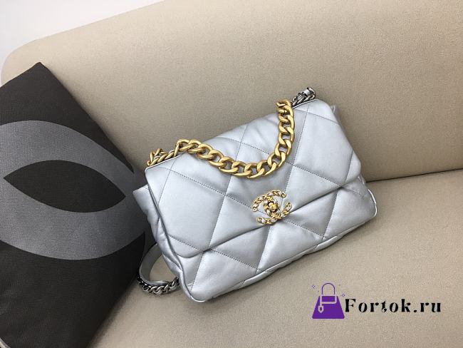 Chanel Flap Bag Silver 30cm - 1