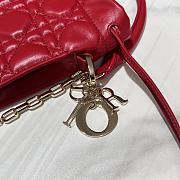 Dior Lady Mini Bag in Red 19x13x5cm - 4