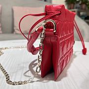 Dior Lady Mini Bag in Red 19x13x5cm - 3