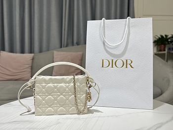 Dior Lady Mini Bag in White 19x13x5cm