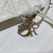 Dior Lady Mini Bag in White 19x13x5cm - 5