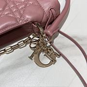 Dior Lady Mini Bag in Pink 19x13x5cm - 3