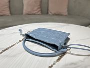 Dior Lady Mini Bag in Blue 19x13x5cm - 6