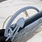 Dior Lady Mini Bag in Blue 19x13x5cm - 4