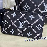 Louis Vuitton Neverfull Monogram Empreinte Leather Bag Black M46040 31x28x14cm - 6