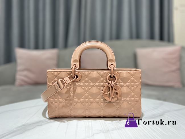 Dior Lady D-Joy Bag in Beige 26x13.5x5cm - 1