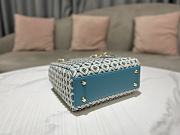 Dior Lady Crystal Bead Embroidery Bag in Blue 17x15x7cm - 2