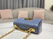 Dior Caro Blue Lambskin Lucky Star Cannage Bag 20x12x7cm - 6