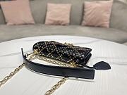 Dior Addict Black Lamb Lucky Star Cannage Pattern Bag 21x8x13cm - 6