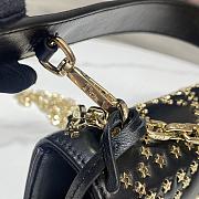 Dior Addict Black Lamb Lucky Star Cannage Pattern Bag 21x8x13cm - 4