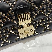Dior Addict Black Lamb Lucky Star Cannage Pattern Bag 21x8x13cm - 2
