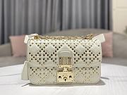 Dior Addict White Lamb Lucky Star Cannage Pattern Bag 21x8x13cm - 1